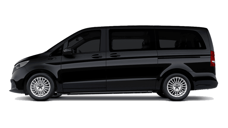 Black Mercedes Vito for private transfers